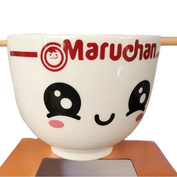NEW Maruchan Ramen Smiley face Ceramic Bowl Mad Engine New In Box - Picture 3 of 9